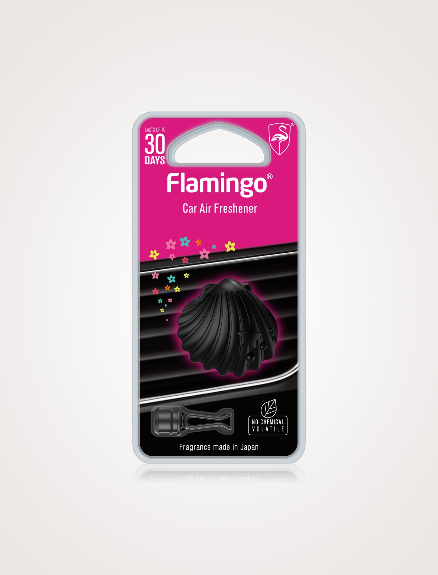 Flamingo EVA CAR AIR FRESHENER-SHELL Black Ice