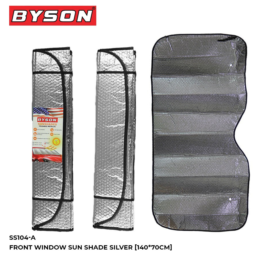BYSON FRONT WINDOW S SHADE SILVER 140*70CM